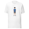 Arif anime character on white unisex tee — Team JCF Play
