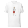 Chris anime character on white unisex tee — Team JCF Play