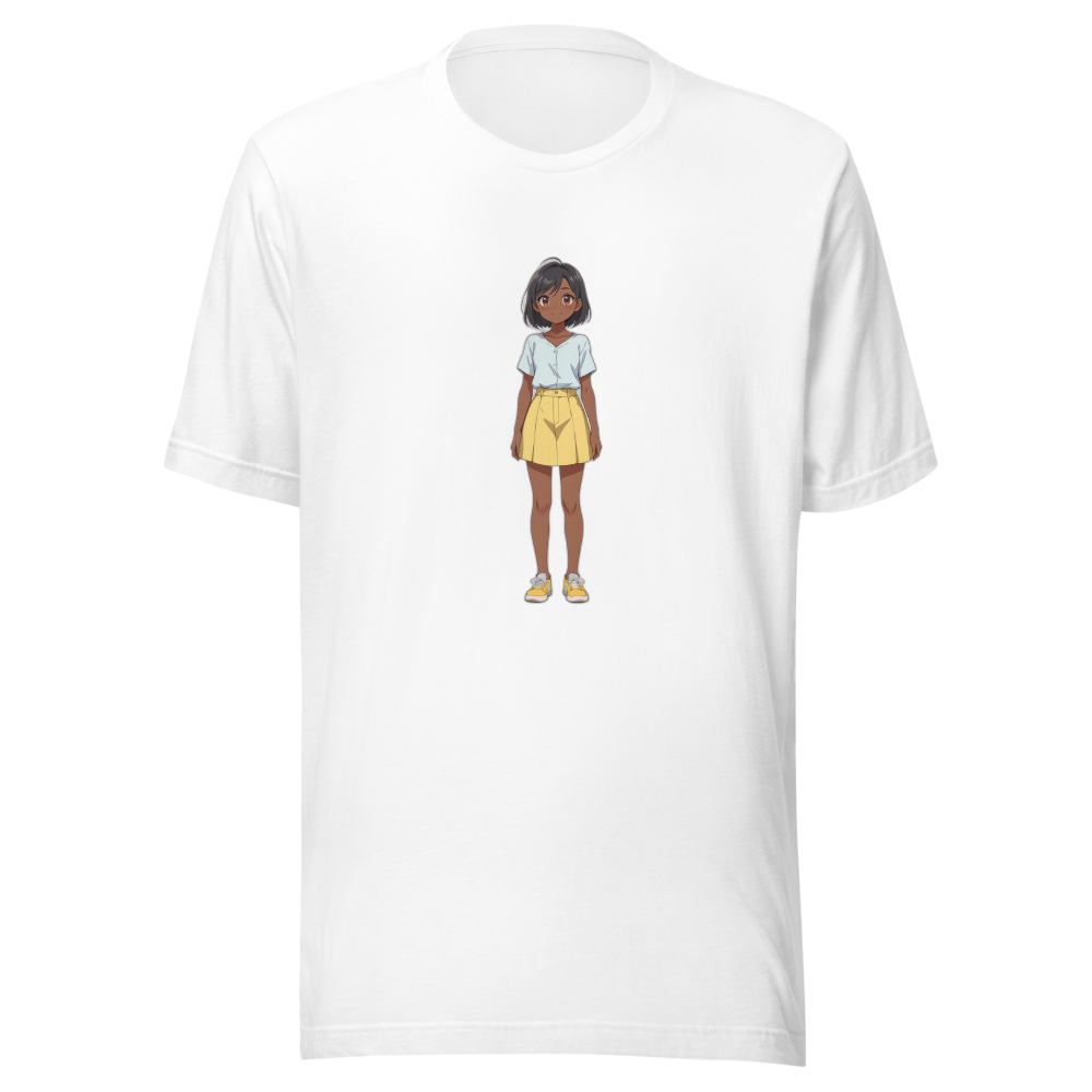 Emma anime character on white unisex tee — Team JCF Play
