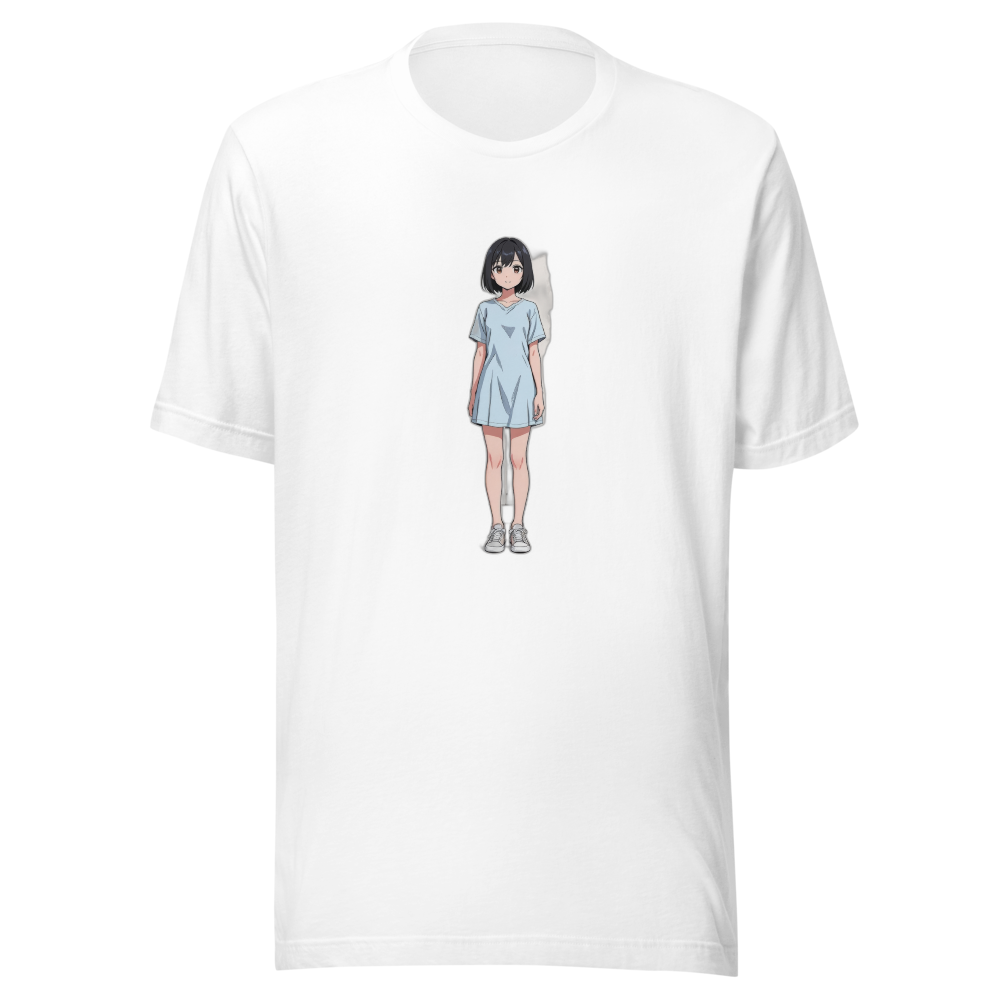 Gigi anime character on white unisex tee — Team JCF Play