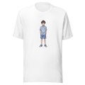 JJ anime character on white unisex tee — Team JCF Play collection