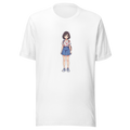 Julia anime character on white unisex tee — Team JCF Play