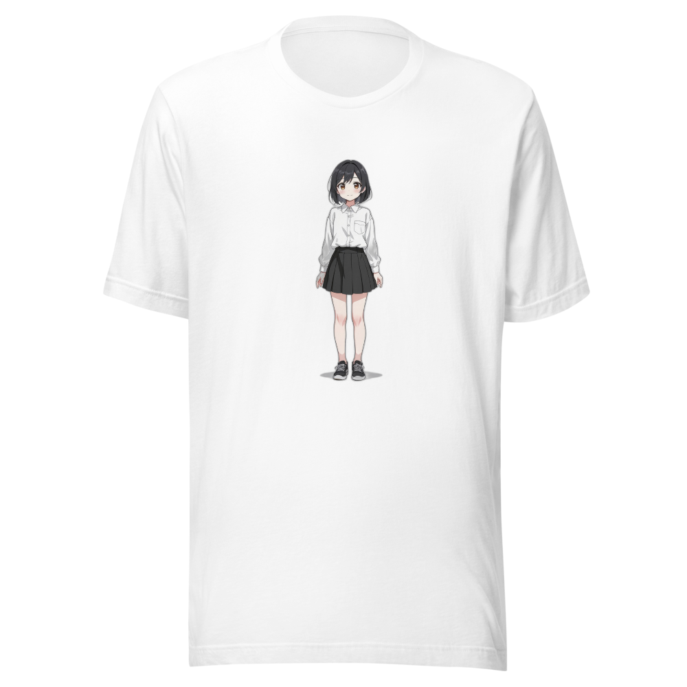 Nora anime character on white unisex tee — Team JCF Play
